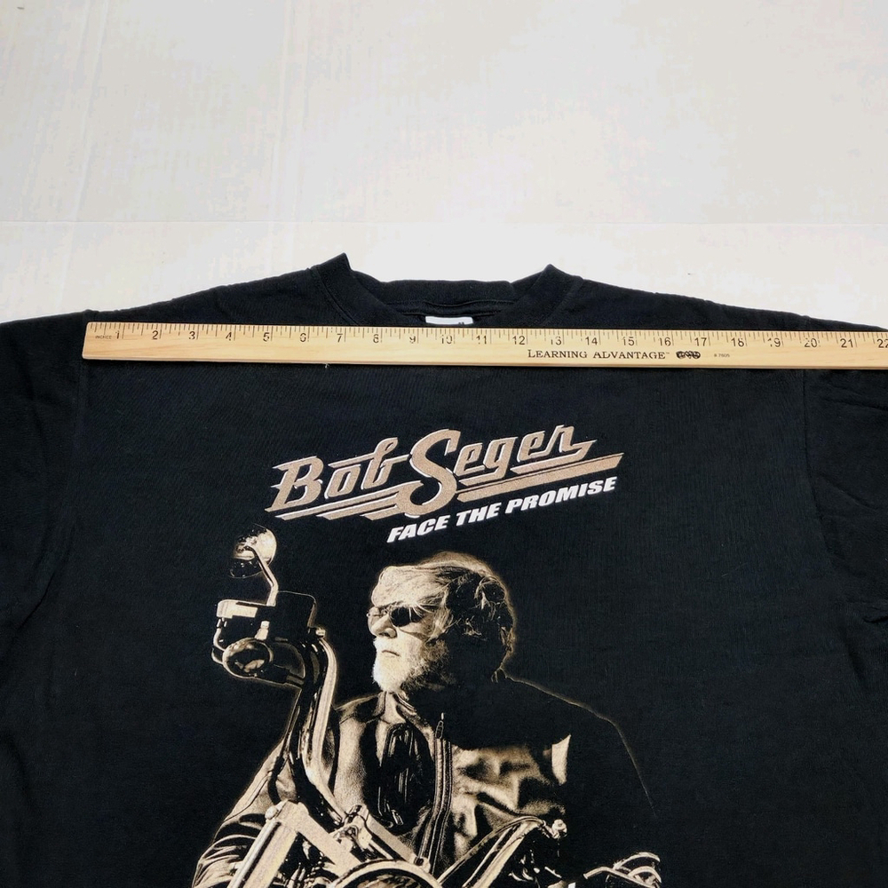 Bob Seger Face The Promise Concert Tour T-SHIRT Sz L Motorcycle Biker Riding - Picture 5 of 9